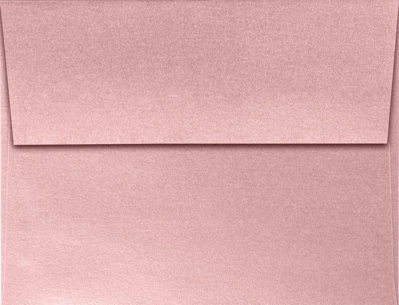 LUXPaper A2 Invitation Envelopes | Peel & Press | 4 3/8" x 5 3/4" | Misty Rose Metallic | 84lb. Text | 50 Qty - Image 2